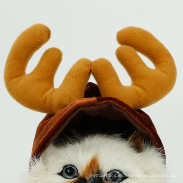 Sombrero de gorra de venado de Navidad Halloween para gato de sombrero pequeño gato